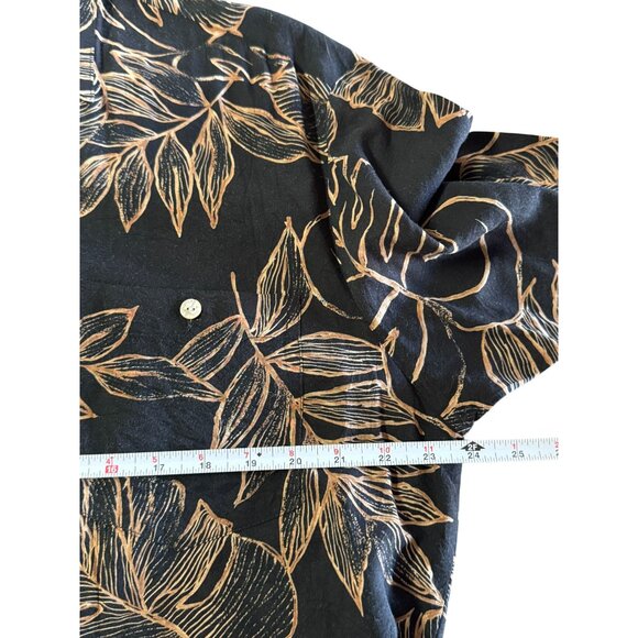 Tori Richard Honolulu Tropical Leaf Print Men's Button Down Shirt Size Medium d1 - Picture 6 of 7